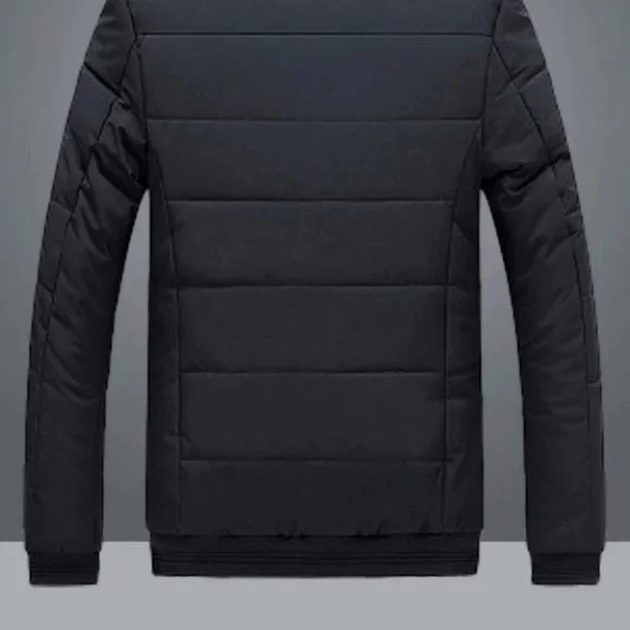 Black Mens Thermal Puffer Jacket - Picture 4 of 5